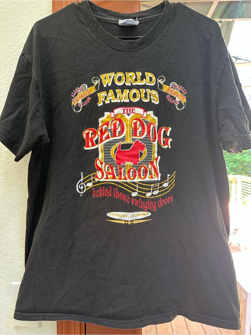 Vintage The Red Dog Saloon Graphic Tee - Black